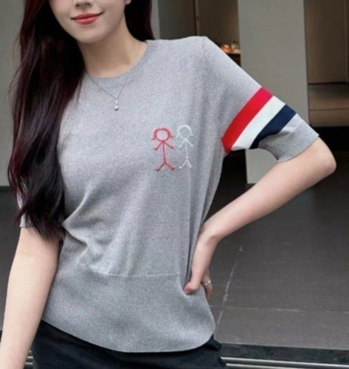 THOM BROWNE 톰브라운 투걸 라운드 반팔 니트 3COLOR
