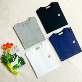 MAISON KITSUNE 메종키츠네 폭스헤드 패치 긴팔티셔츠
