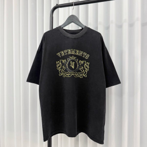 VETEMENTS 베트멍 블랙 로얄 반팔 티셔츠