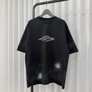 BALENCIAGA 발렌시아가 그래픽 로고 페인티드 반팔 티셔츠