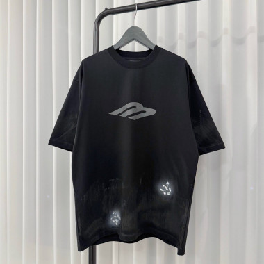 BALENCIAGA 발렌시아가 그래픽 로고 페인티드 반팔 티셔츠